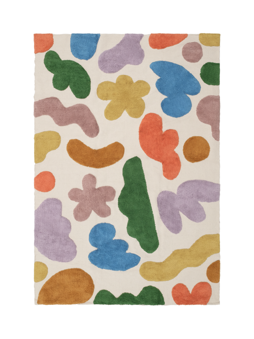 Imagination multi washable organic cotton cut pile rug