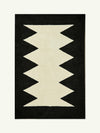 Jag White & Black Cotton Feel Rug