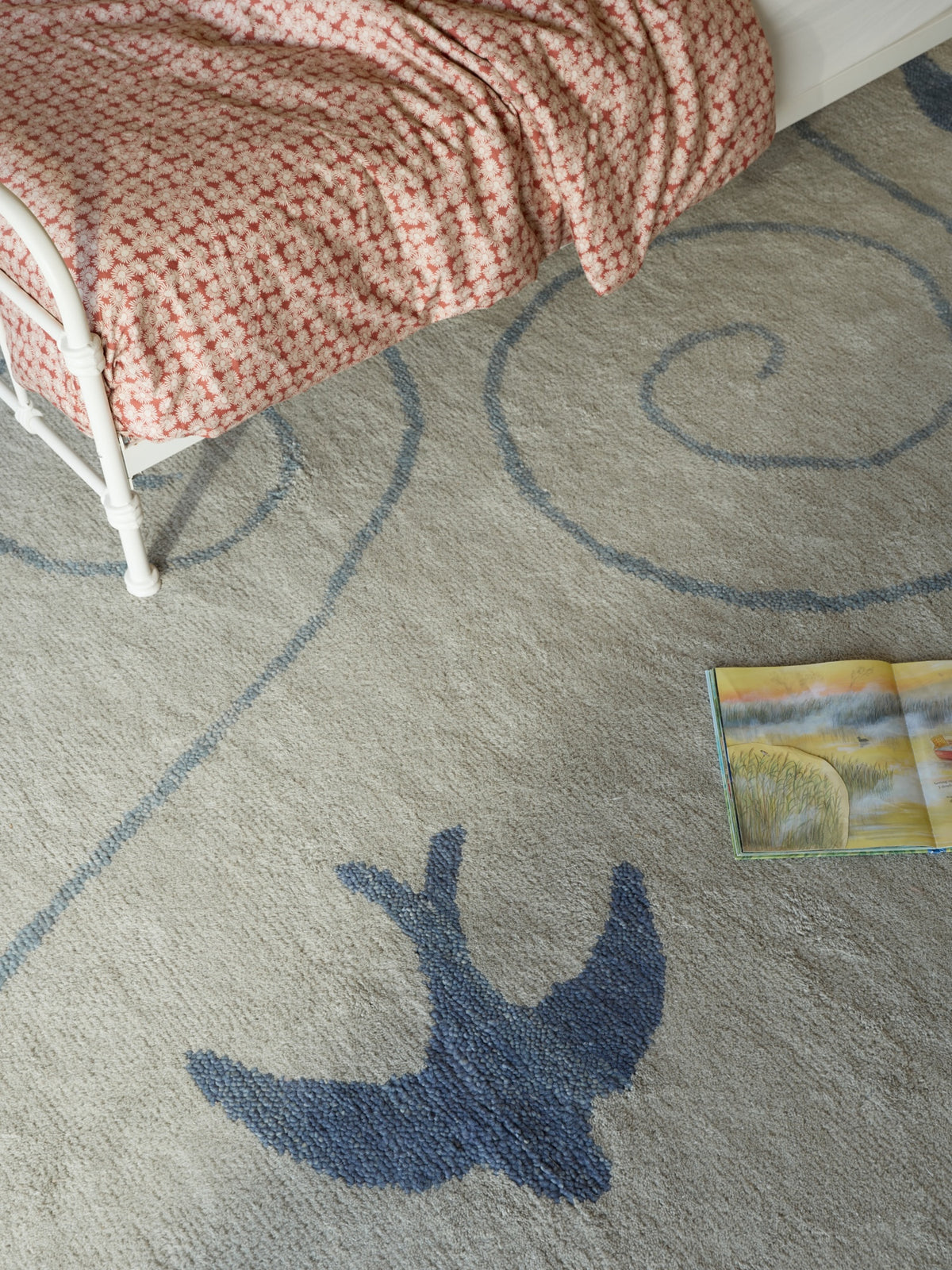Flock Cloud Grey Washable Wool Hand Knotted Swatch double.online
