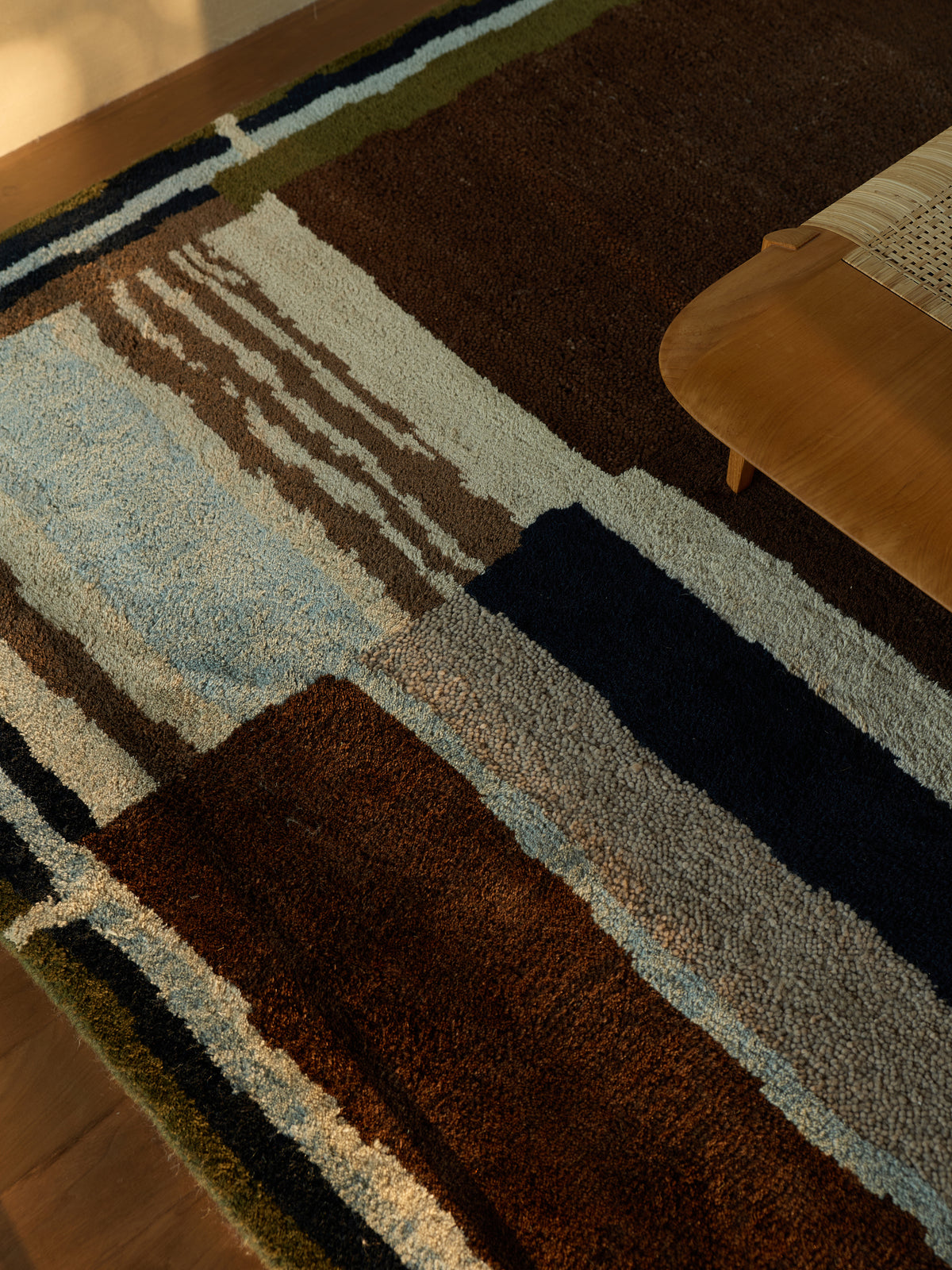 Seascape Multi Washable Wool Hand Knotted Rug double.online