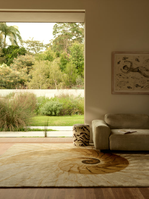Trove sandstone washable wool premium hand knotted rug double.online rug top only 160x230cm