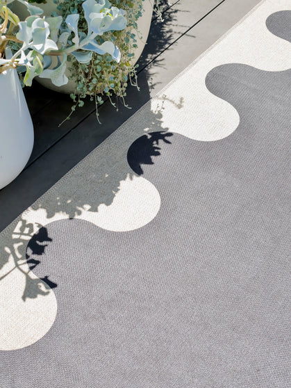 Jig black new jute rug
