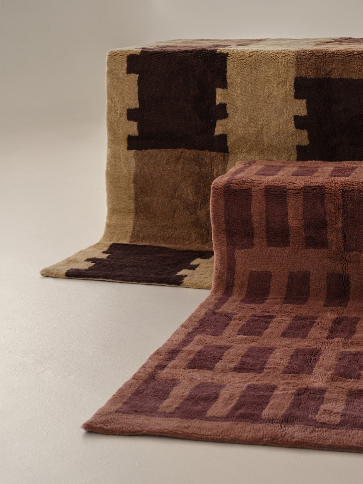 Tasman Brown Washable Wool Fine Cut Pile Rug