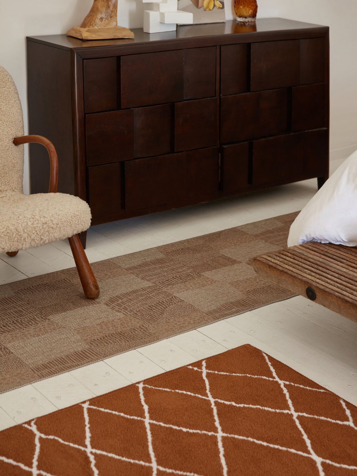 Joy Light Brown Cotton Feel Rug