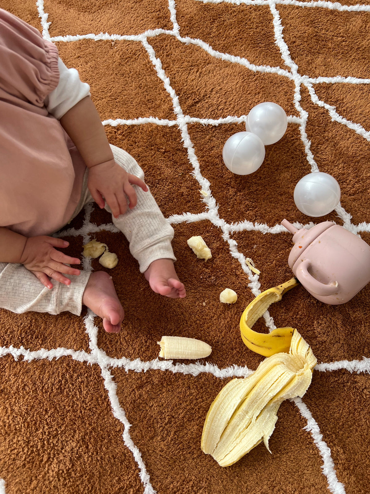 Joy Light Brown Cotton Feel Rug