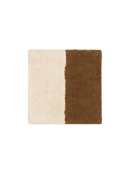 Friends brown washable organic cotton cut pile swatch