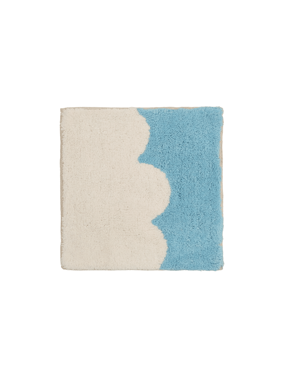 Clouds Light Blue Washable Organic Cotton Cut Pile Swatch