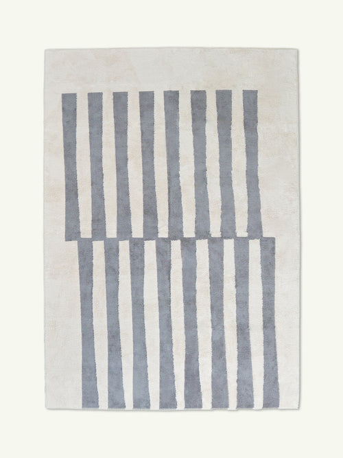 Lineage light gray cotton feel rug
