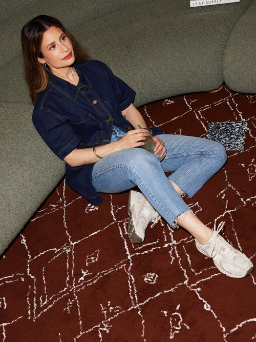 Logic brown cotton feel rug