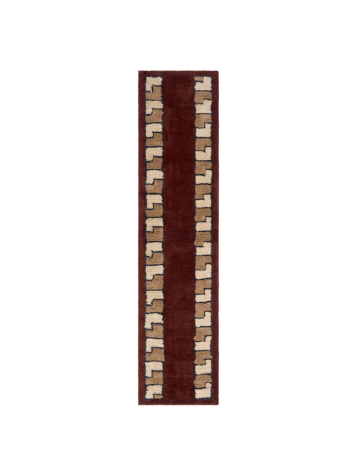 Lygia deep wine fine cut pile runner double.online rug top only 70x240cm