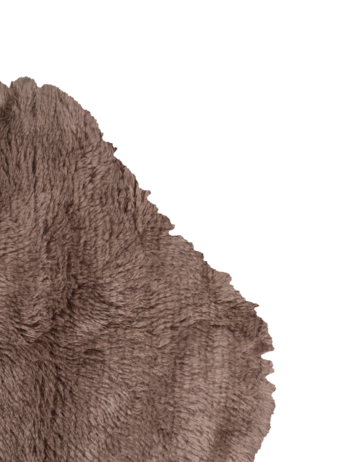 Mackenzie Mocha Washable Wool Sheepskin Shaped Rug