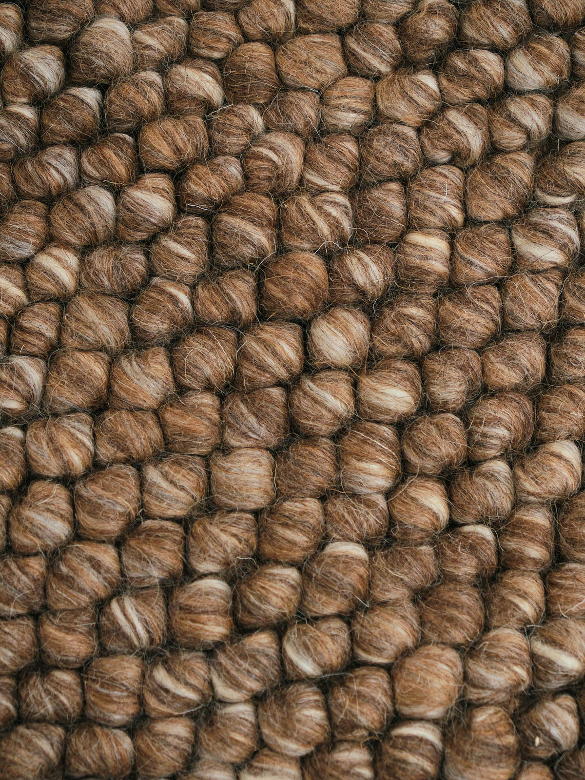 Marlborough Brown Washable Wool Heavy Loop Pile Rug