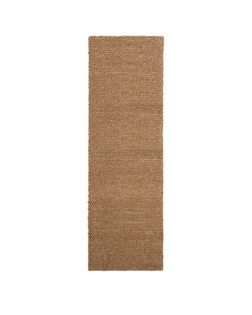 Marlborough brown washable wool heavy loop pile runner