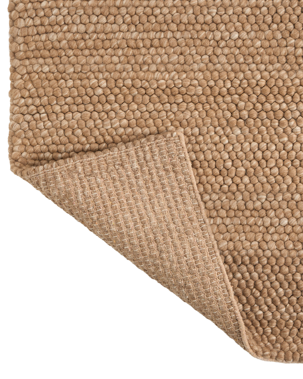 Marlborough Brown Washable Wool Heavy Loop Pile Runner Washable Wool Rug Double