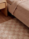 Micro Check Nude Cotton Feel Rug