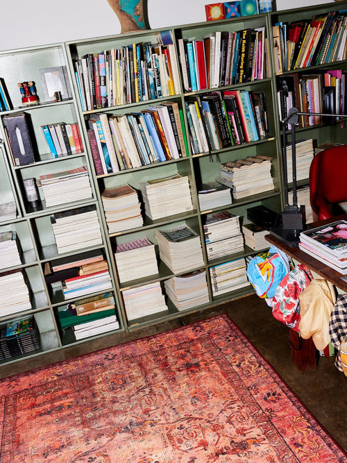 Mother pink chenille rug