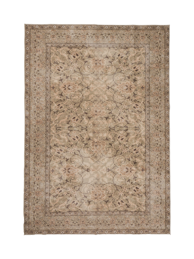 Motif olive chenille rug