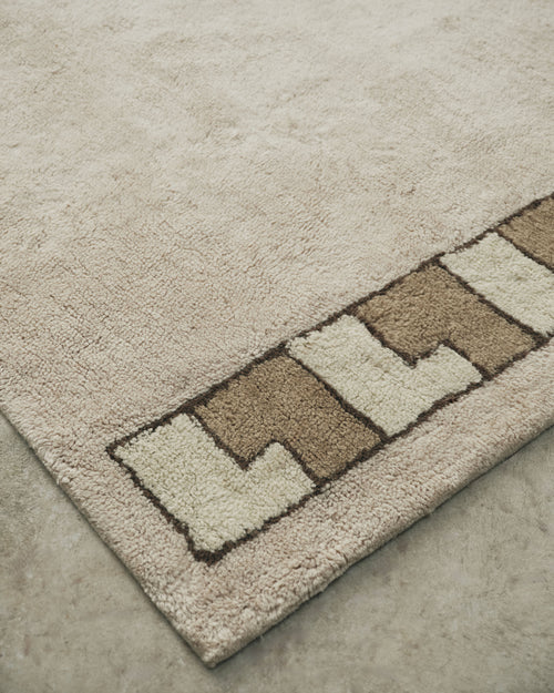Lygia ii sand fine cut pile rug double.online rug top only 160x230cm