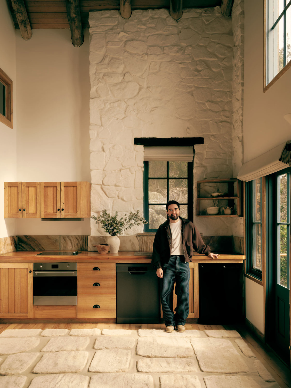 Ember Neutral Washable Wool Fine Cut Pile Swatch