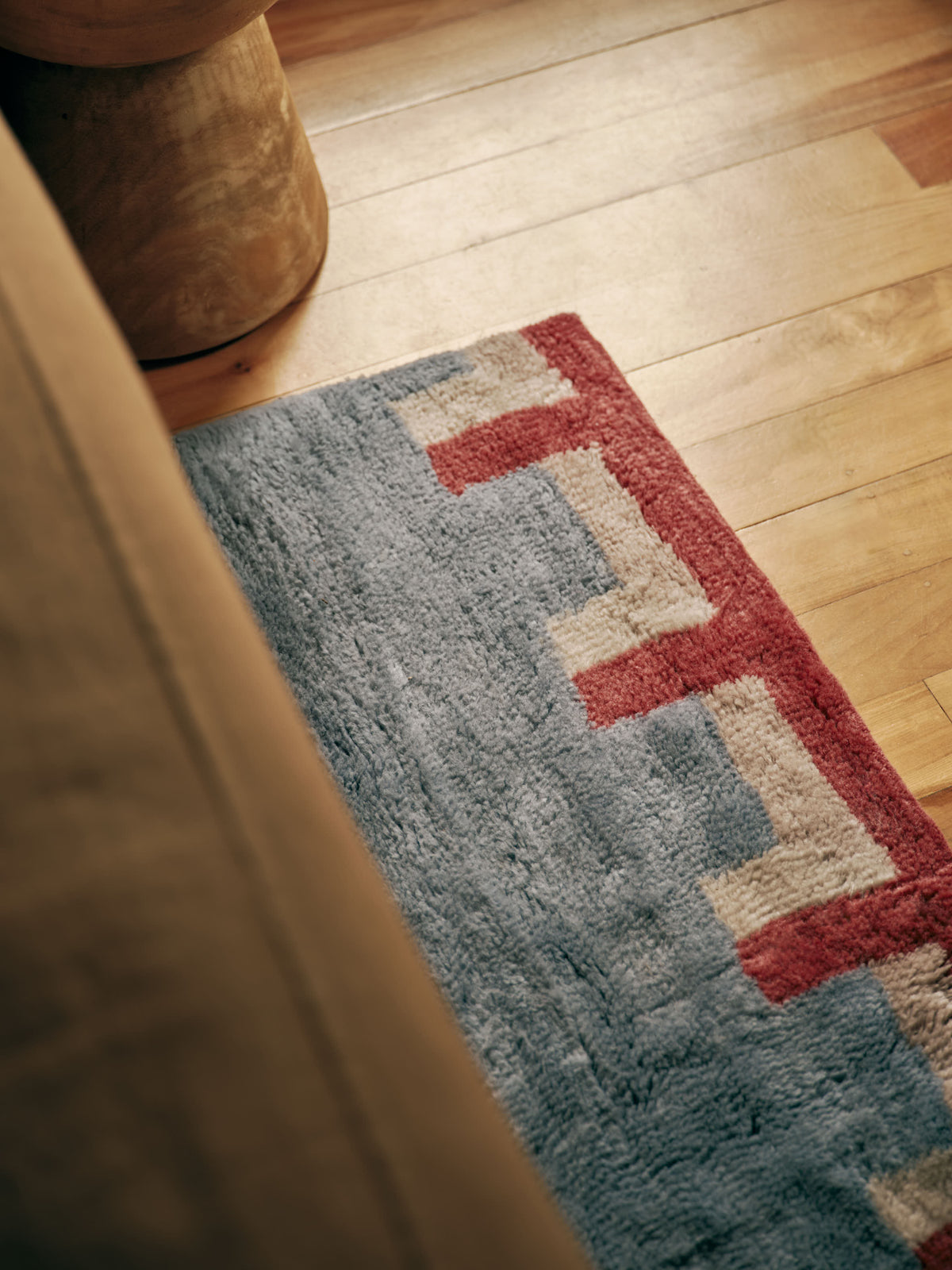 Stillwater Silver Blue Washable Wool Fine Cut Pile Rug (CUSTOM)