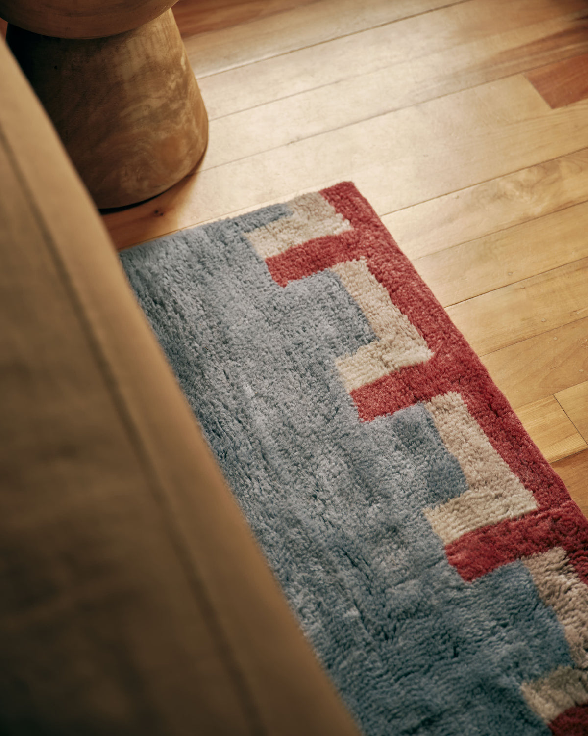 Stillwater Silver Blue Washable Wool Fine Cut Pile Rug