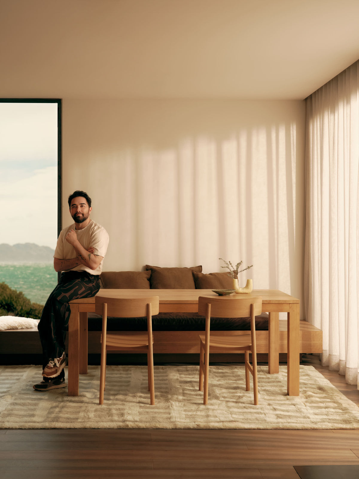 Tasman Neutral Washable Wool Fine Cut Pile Swatch