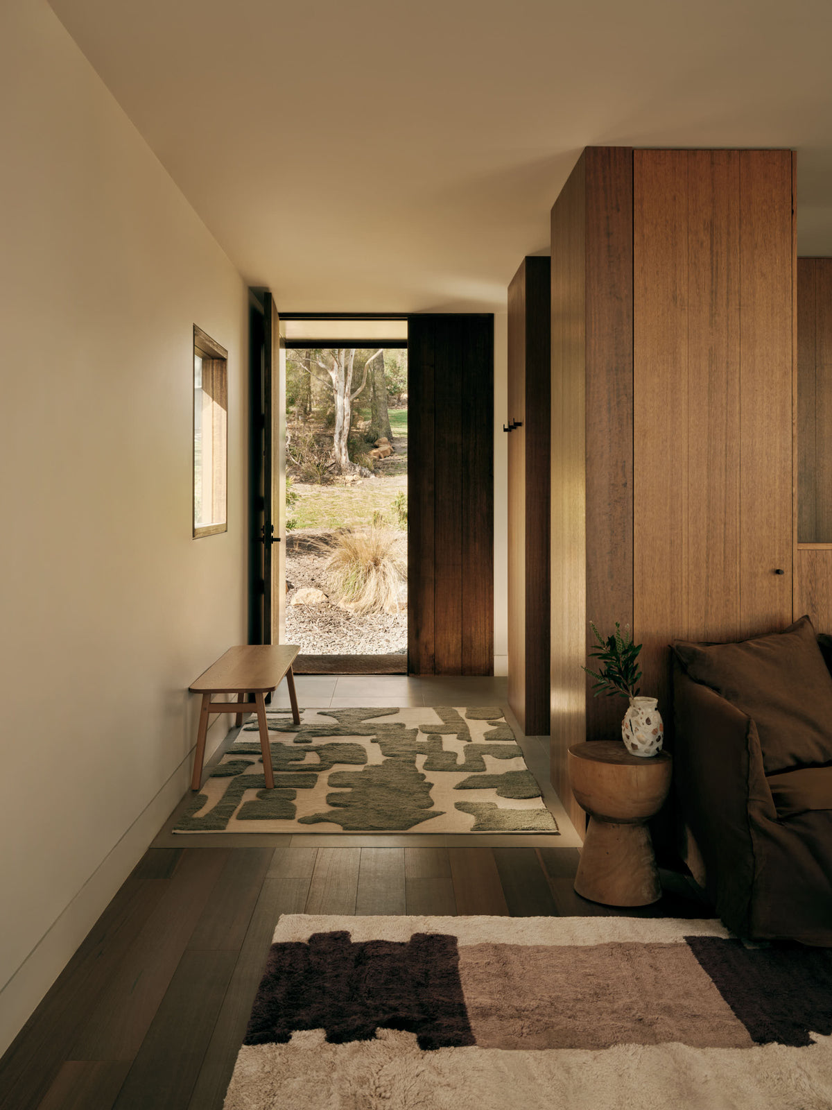 Tarkine Green Washable Organic Cotton Rug