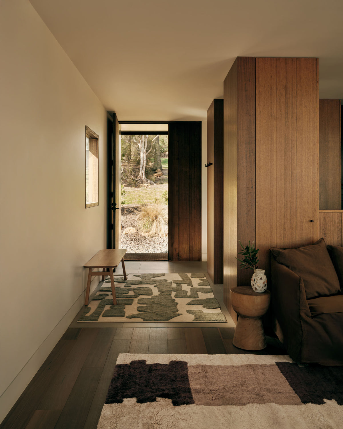 Tarkine Green Washable Organic Cotton Rug