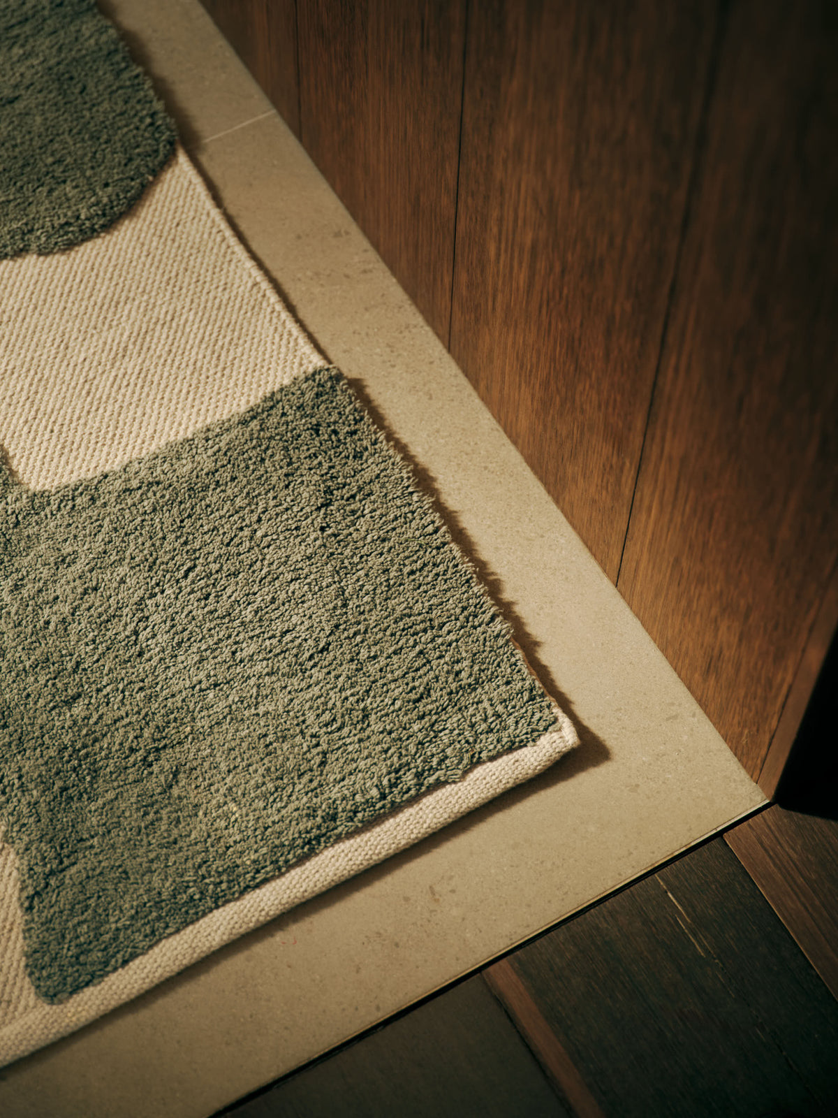 Tarkine Green Washable Organic Cotton Rug