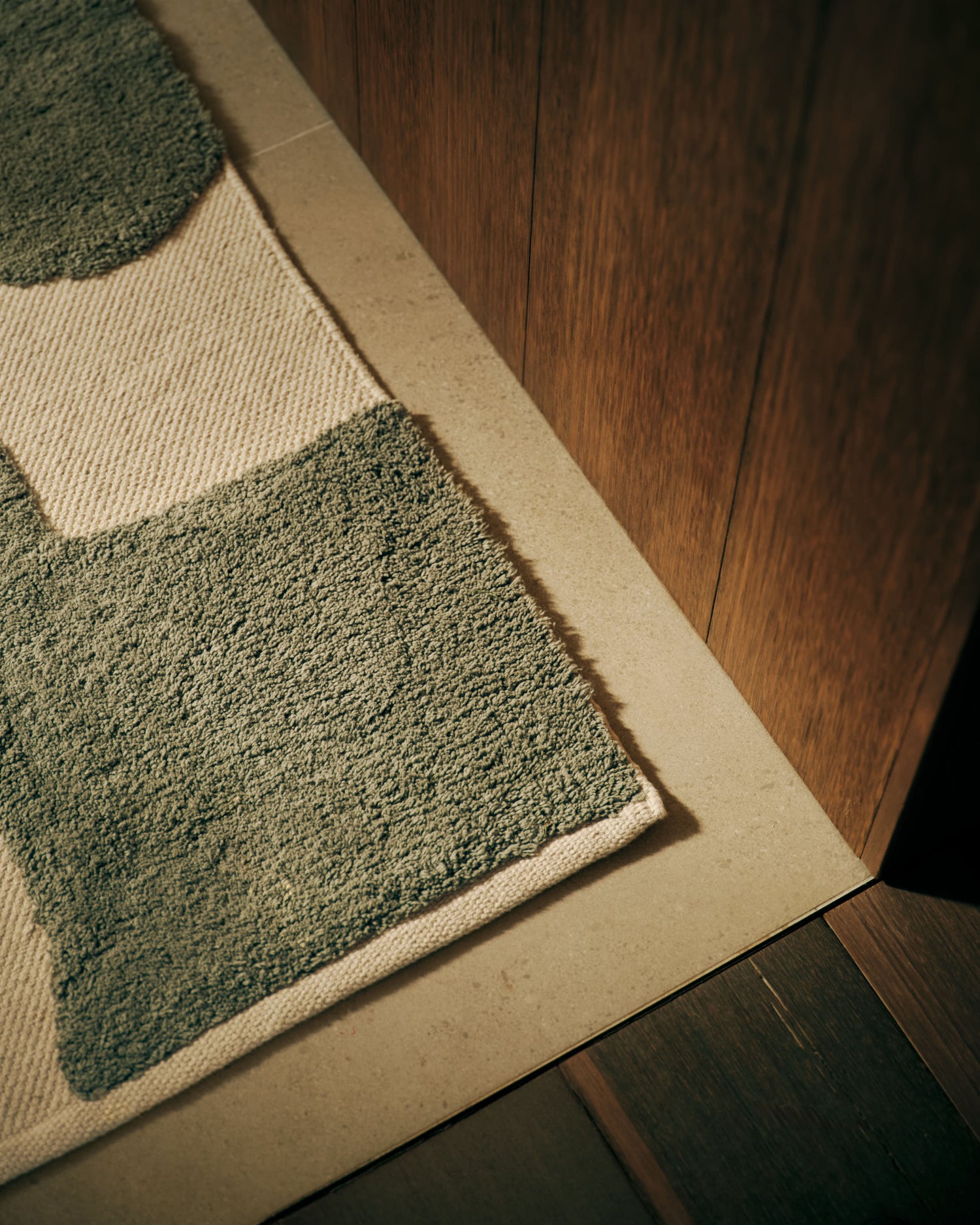 Tarkine Green Washable Organic Cotton Rug