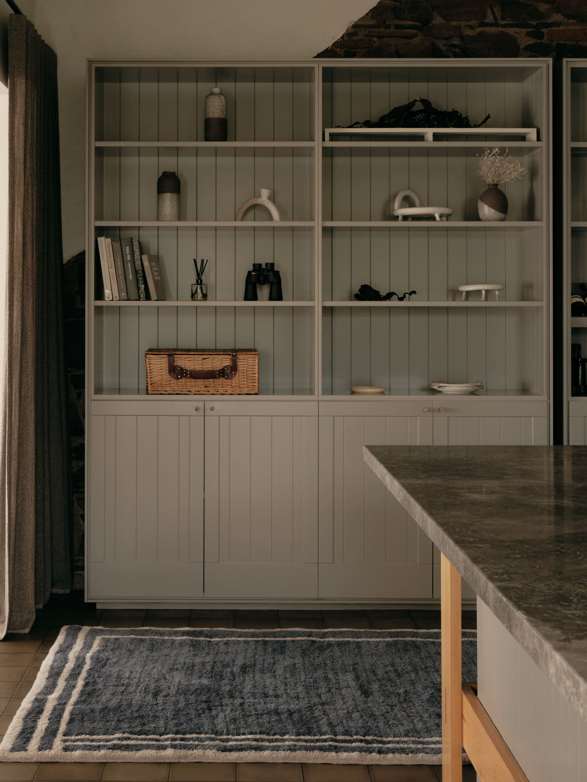 Tempest Steel Blue Washable Wool Medium Cut Pile Rug