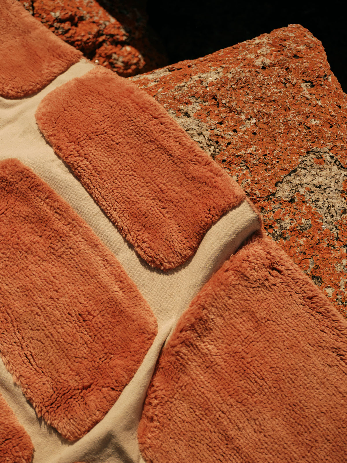 Ember Rust Washable Wool Fine Cut Pile Rug