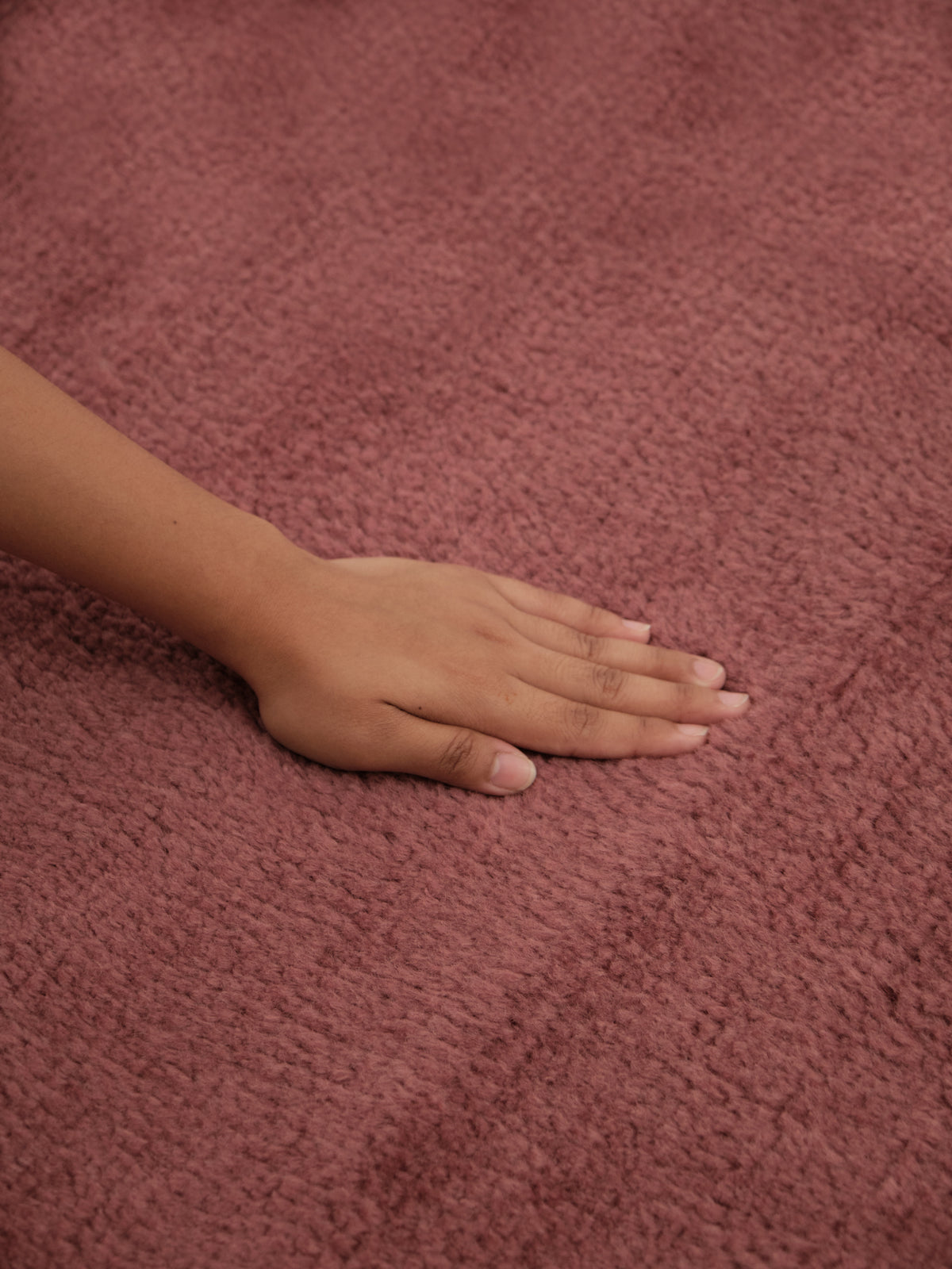 Nelson Burgundy Wine Washable Wool Fine Cut Pile Rug