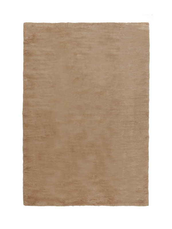 Nelson caramel washable wool fine cut pile rug
