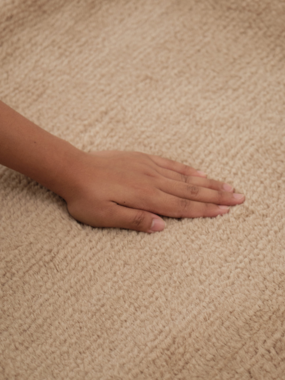 Nelson Caramel Washable Wool Fine Cut Pile Rug
