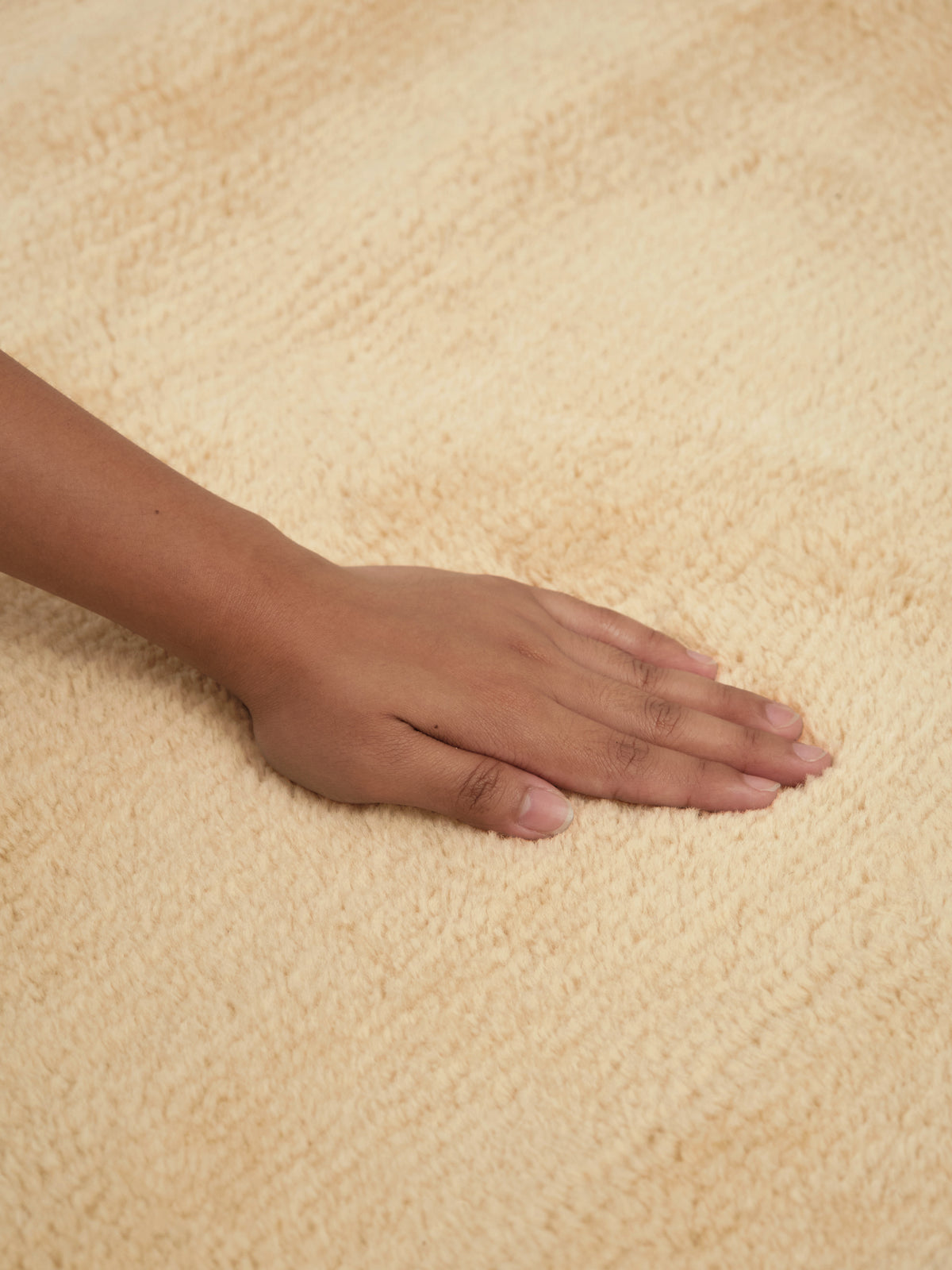 Nelson Cream Washable Wool Fine Cut Pile Rug