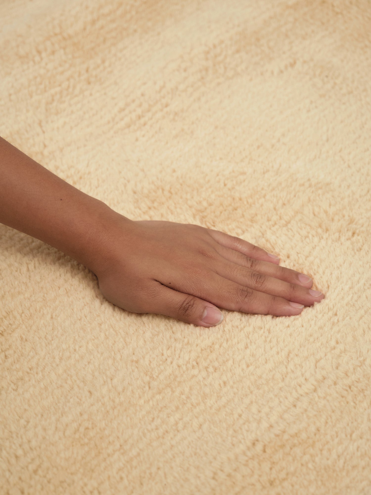 Nelson Cream Washable Wool Fine Cut Pile Rug