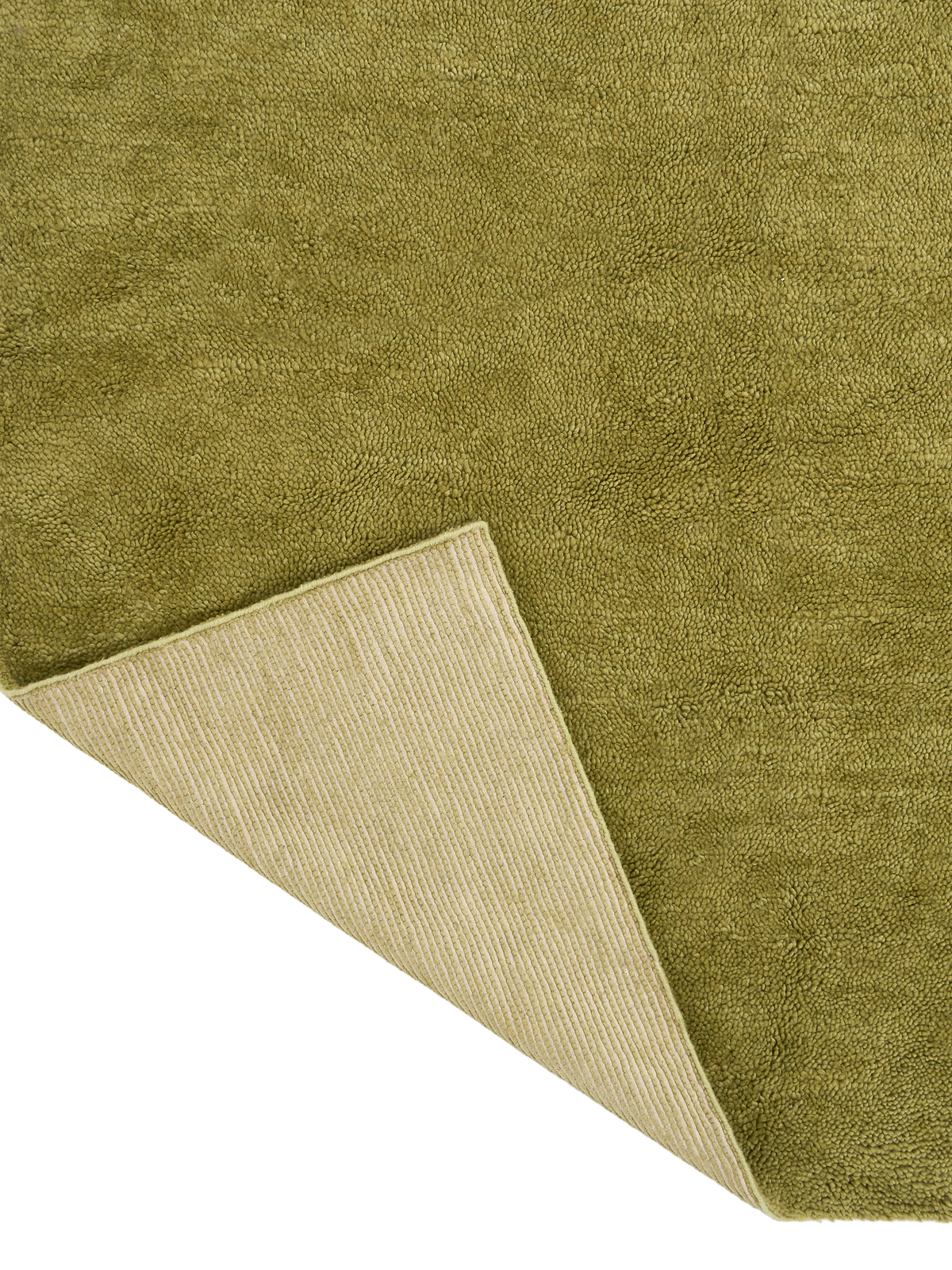 Otago Chartreuse Washable Wool Berber Rug double.online