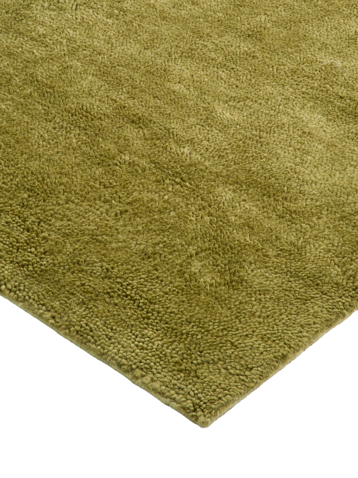 Otago Chartreuse Washable Wool Berber Rug double.online
