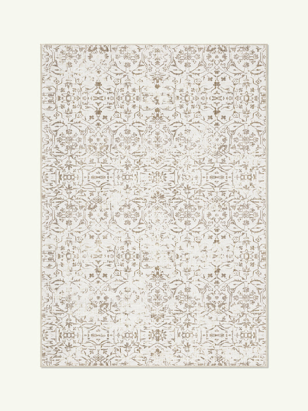 Map neutral chenille rug