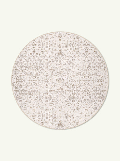 Map neutral chenille rug