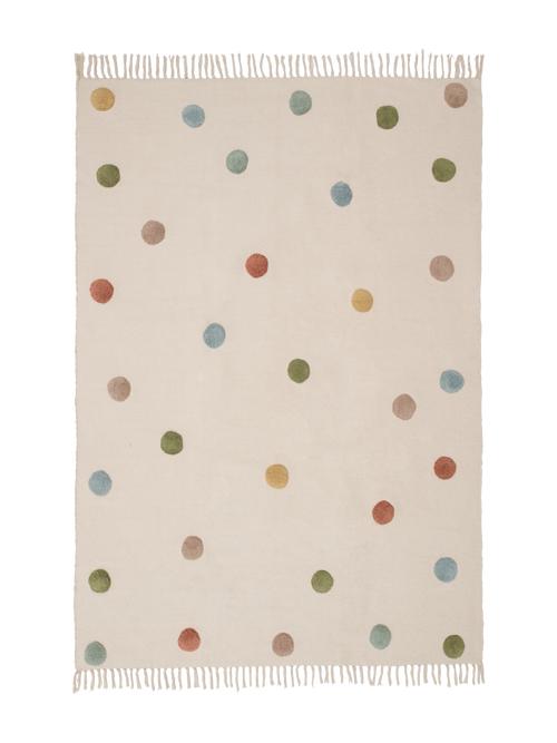 Pebble neutral washable organic cotton cut pile rug