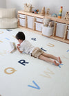 Alphabet Neutral Chenille Rug