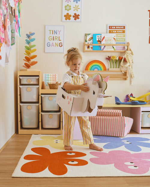 Crew cream chenille rug