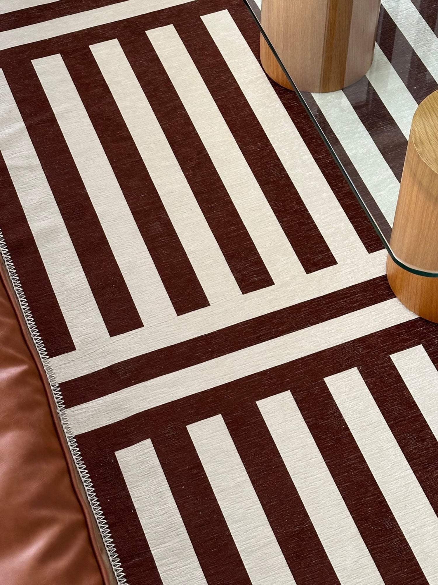 Plinth brown chenille runner