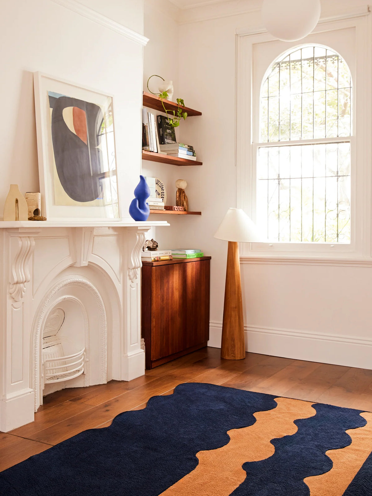 Pillar Navy Cotton Feel Rug