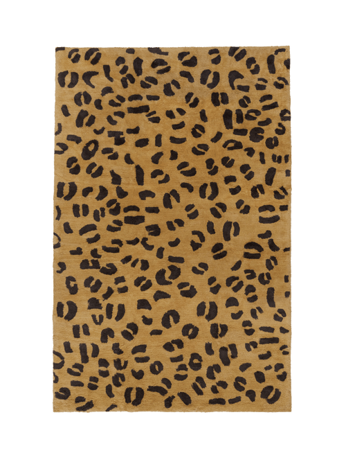 Plains gold washable wool fine cut pile rug