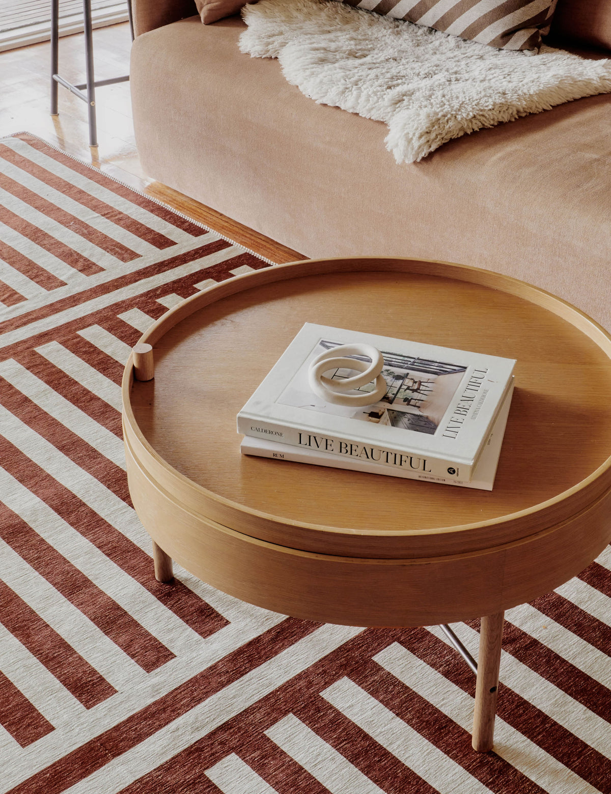 Plinth Brown Chenille Rug