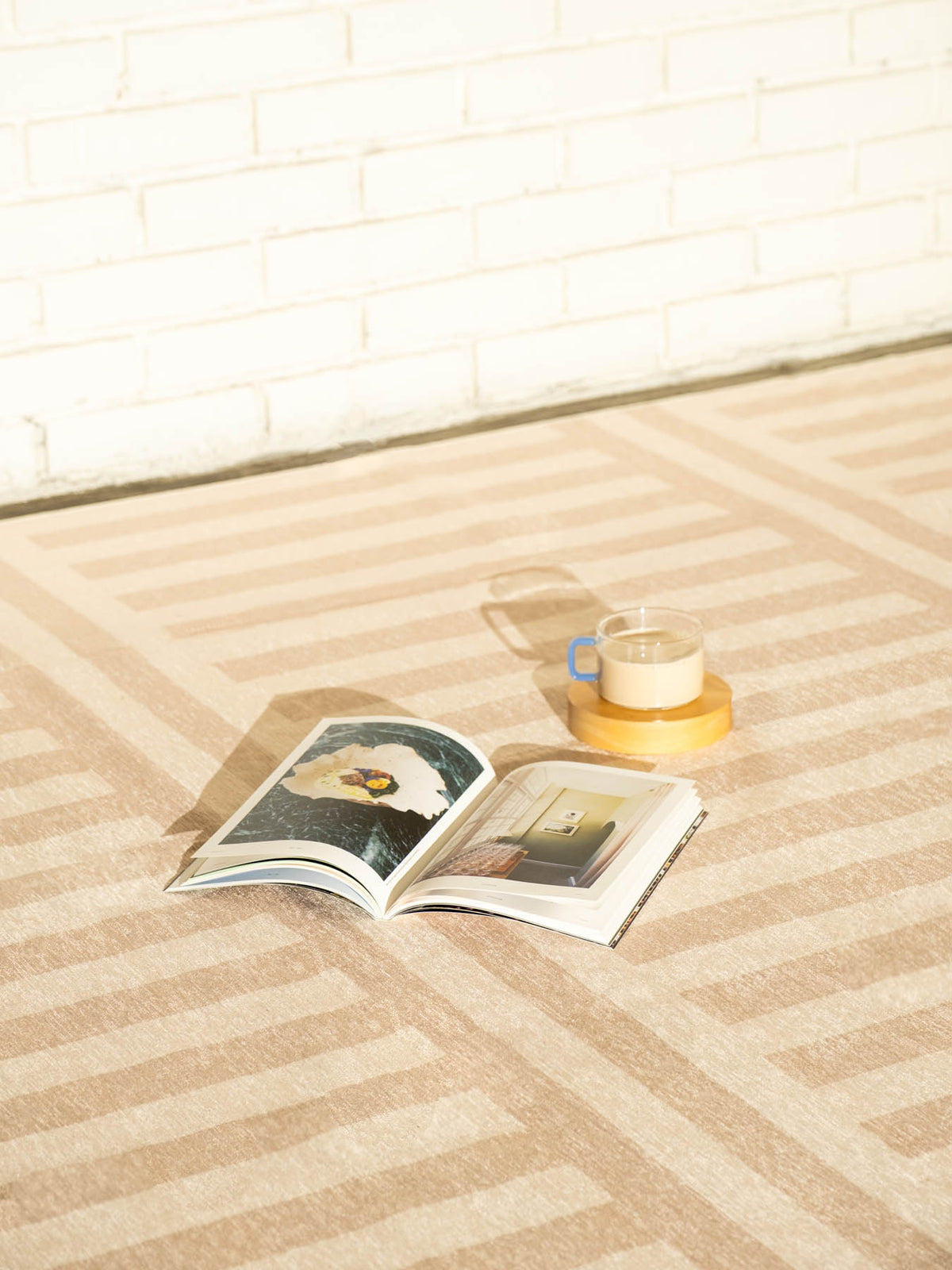 Plinth Latte Chenille Rug