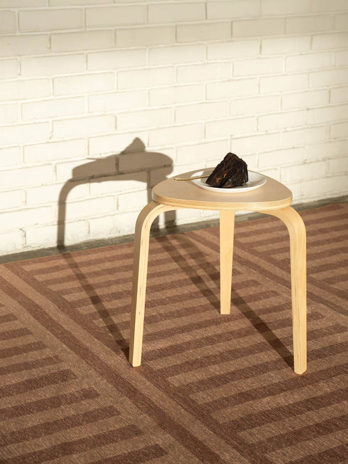 Plinth mocha chenille rug